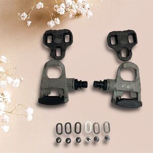 Look Keo Easy- Gray and Black Bike Pedals with Cleats